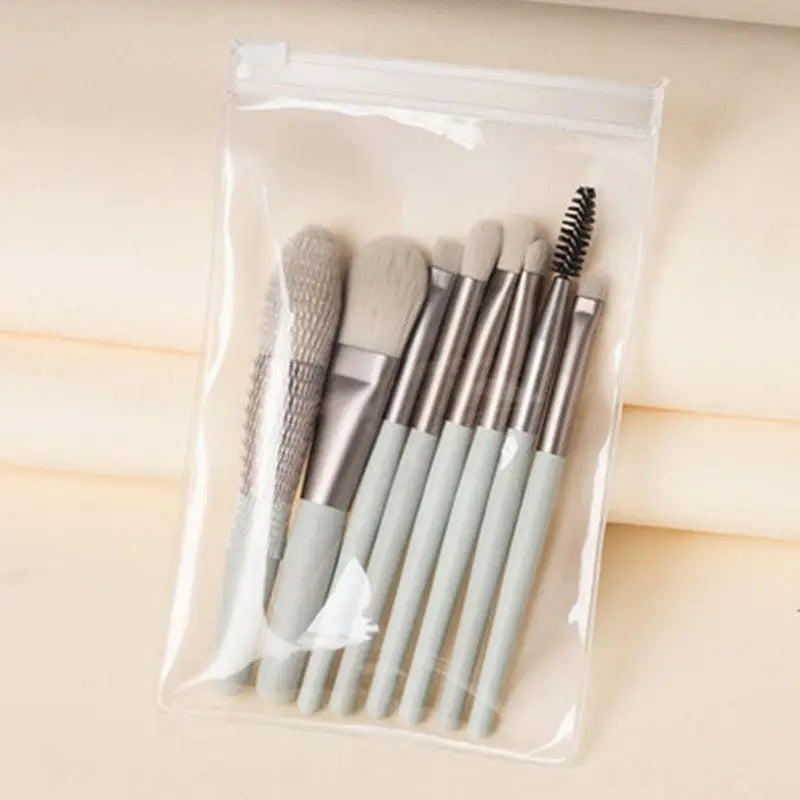 8PCS Macaron Makeup Brushes Set Eye Shadow Foundation Women Cosmetic Brush DIY Blush Powder Blending Beauty Soft Make Up Tools