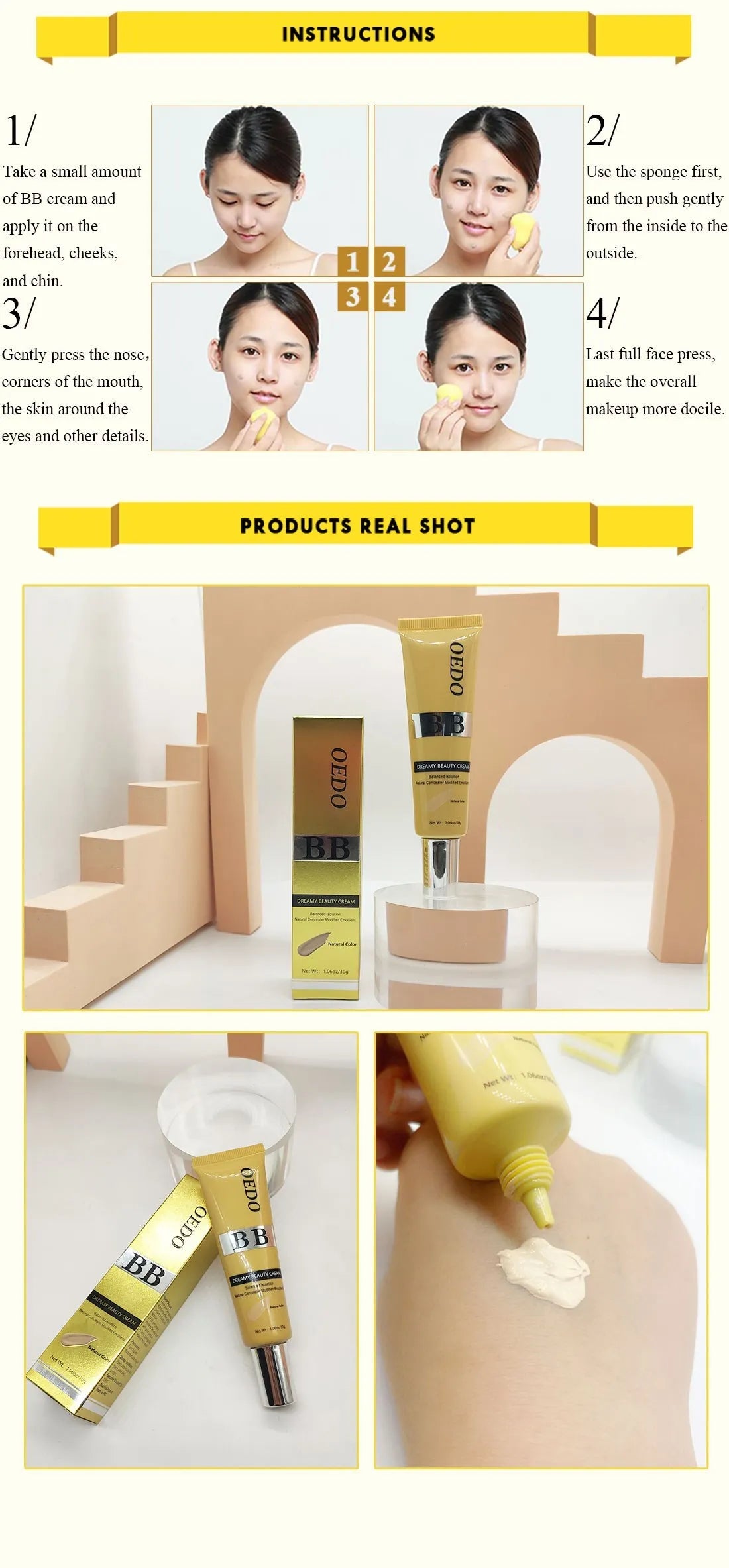 Dreamy Beauty Makeup BB Cream – Concealer + Sun Block