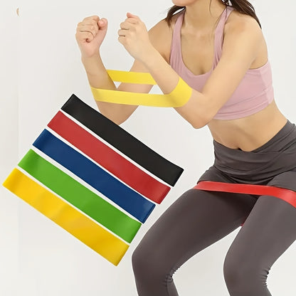 5pcs Resistance Bands, Exercise Bands, Workout Bands For Whole-Body Fitness, Booty, Leg, Arm, Stretching, Home Gym, Fitness, Yoga & Pilates