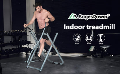 SogesPower Air Walk Trainer Elliptical Machine Glider, Elliptical Exercise Machine With Monitor For Home Gym, Low-Impact Design Elliptical Machine For Full Body Fitness Workout, 330LBS Weight Capacity