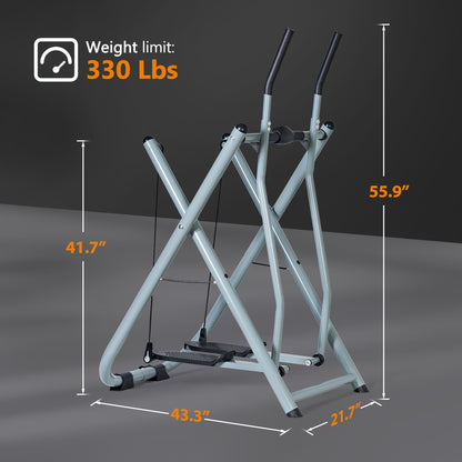 SogesPower Air Walk Trainer Elliptical Machine Glider, Elliptical Exercise Machine With Monitor For Home Gym, Low-Impact Design Elliptical Machine For Full Body Fitness Workout, 330LBS Weight Capacity