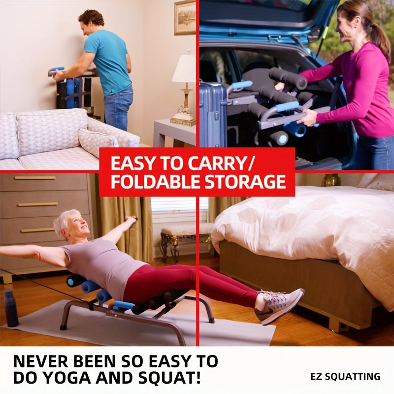 1pc Full-Body Fitness Workout Machine: Abdominal Trainer, Back Stretcher, Squat Trainer, Sit-up Exercise Trainer, Push-up Board for Core Strength and Muscle Building