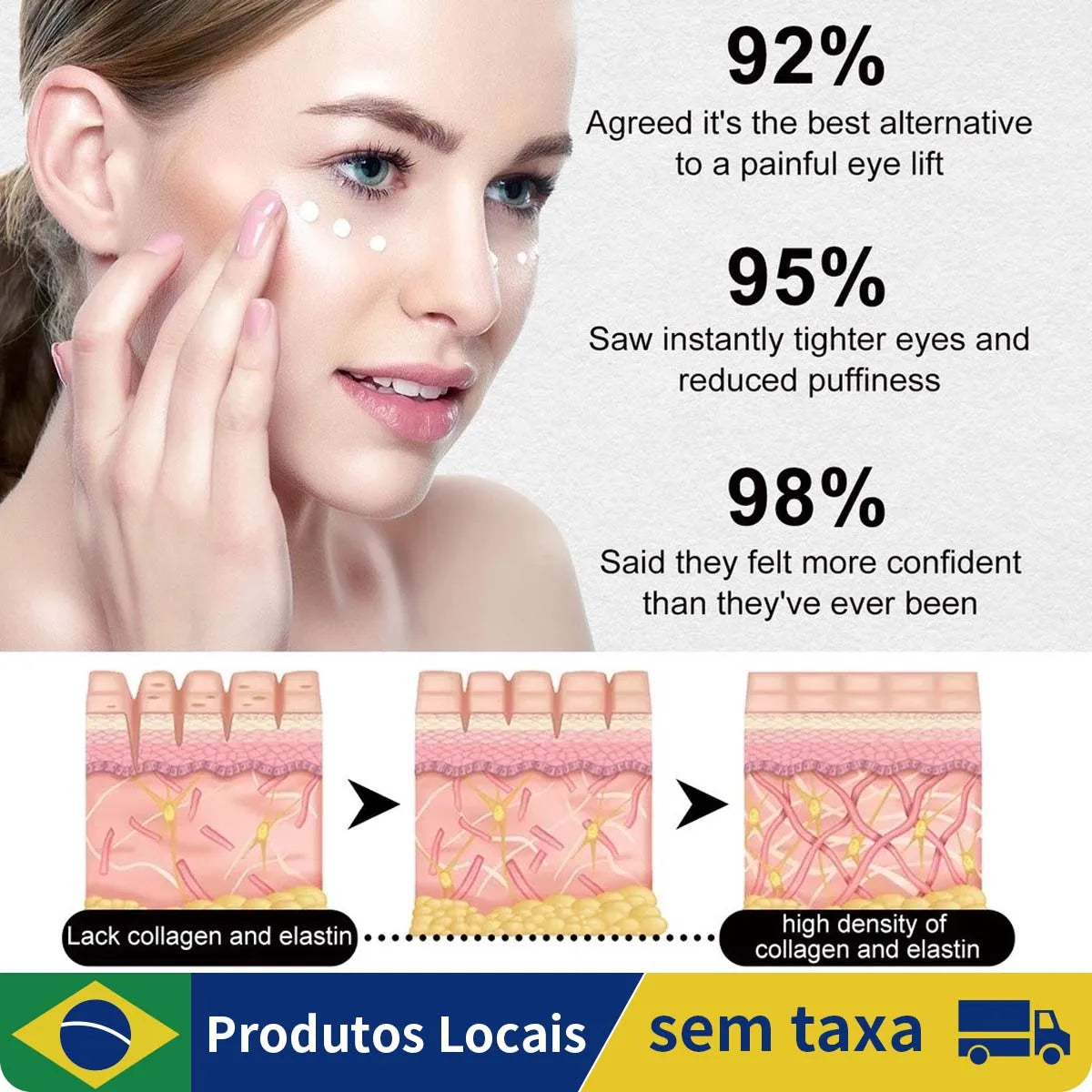 Celyn Eye Bag Cream , Instant Tightener Creme De Olhos Firme Instantâneo Para Círculos Escuros E Reduz O Puffiness , Linhas Fina