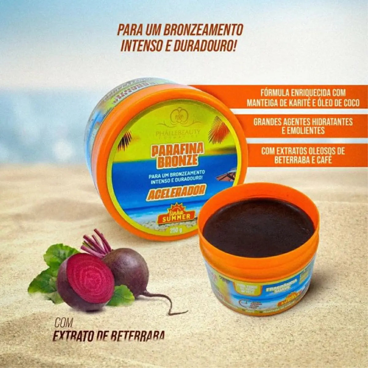 Paraffin Body Bronze Accelerator Summer 250g - Phállebeauty