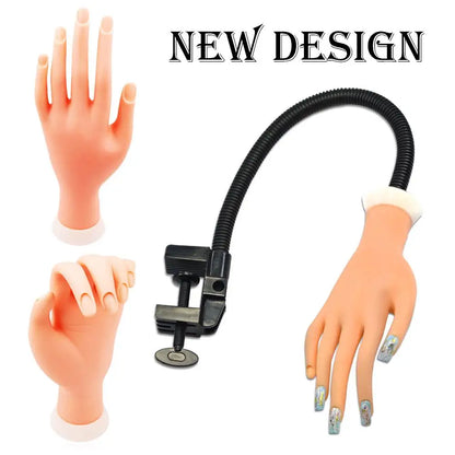 Nail Art Training Fake Hand Display False Tips UV Gel Polish Painting Tools Manicure  Practice Model