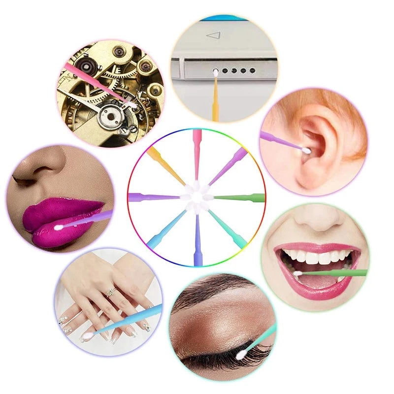 100pcs Micro make up brushes Eyelash Extension EyeLash Glue Brushes Lint Free Applicators MakeUp brushes Makeup Tools