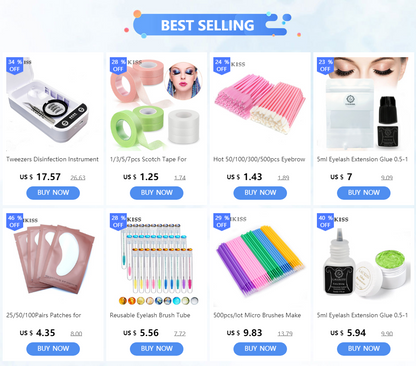 100pcs Micro make up brushes Eyelash Extension EyeLash Glue Brushes Lint Free Applicators MakeUp brushes Makeup Tools