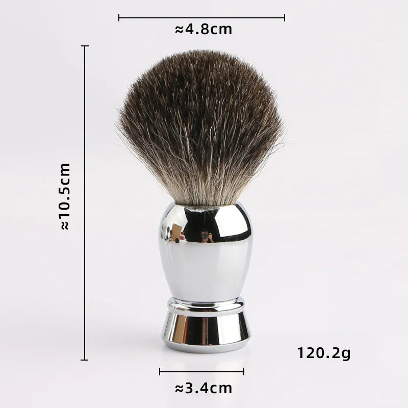 Metal Shaving Brush High End Salon Beard Brush for Smooth and Precise Shave
