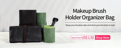 OVW Portable Makeup Brush Bag Holder for Cosmetic Tools Make up Collector Nylon with Zip