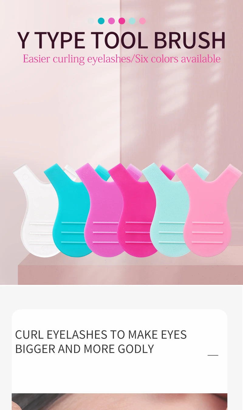Makeup Eyelash Brushes 10pcs Reuseable Plastic Clean Comb Y Shape Eyelashe Lifting Curler Eye Lash Extension Perm Eyelashe Tools
