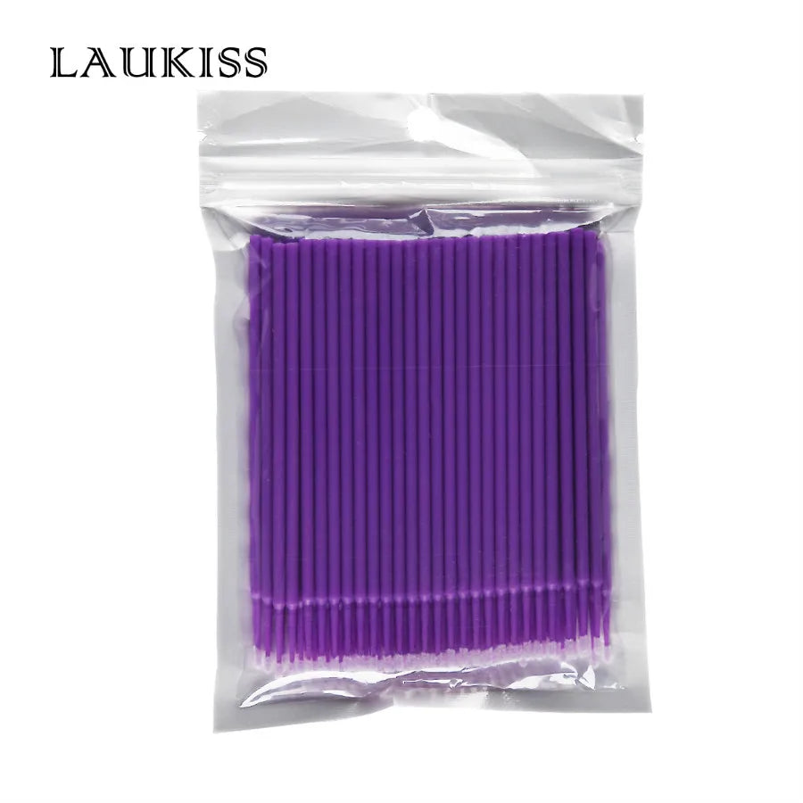 100pcs Micro make up brushes Eyelash Extension EyeLash Glue Brushes Lint Free Applicators MakeUp brushes Makeup Tools