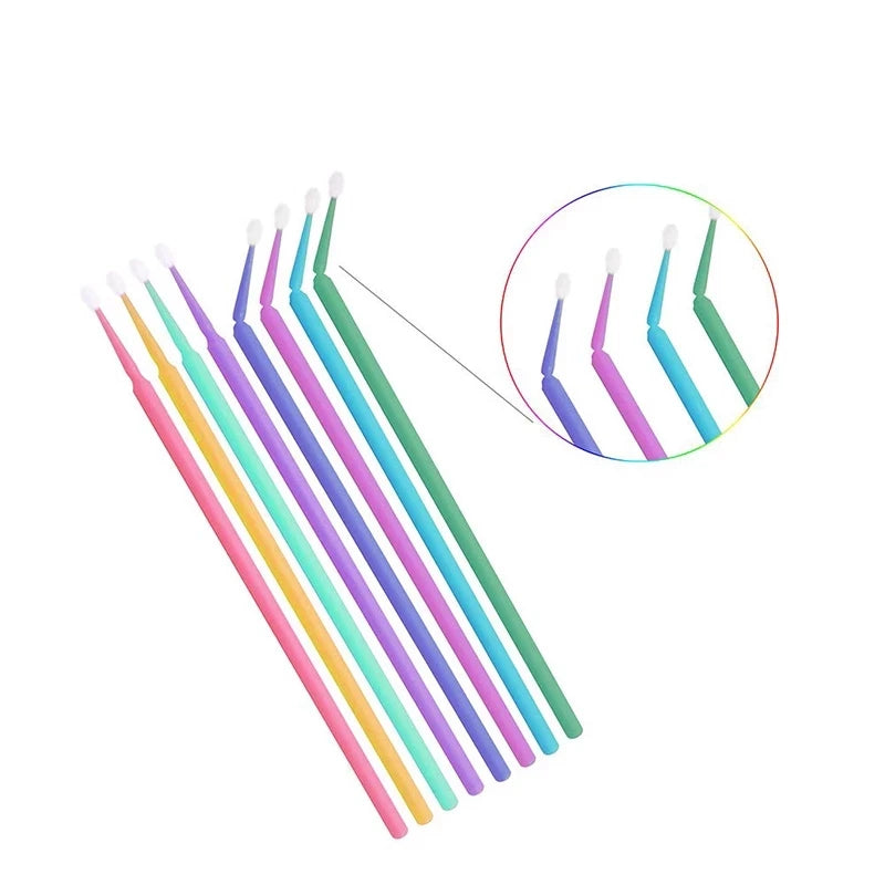 100pcs Micro make up brushes Eyelash Extension EyeLash Glue Brushes Lint Free Applicators MakeUp brushes Makeup Tools