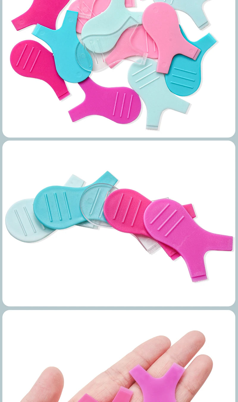 Makeup Eyelash Brushes 10pcs Reuseable Plastic Clean Comb Y Shape Eyelashe Lifting Curler Eye Lash Extension Perm Eyelashe Tools