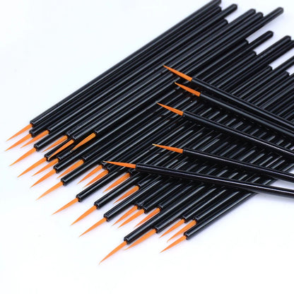 50pcs Disposable Nail Art Brush Eyeliner Eyeline Makeup Tools Manicure Painting Pen Tool Brushes