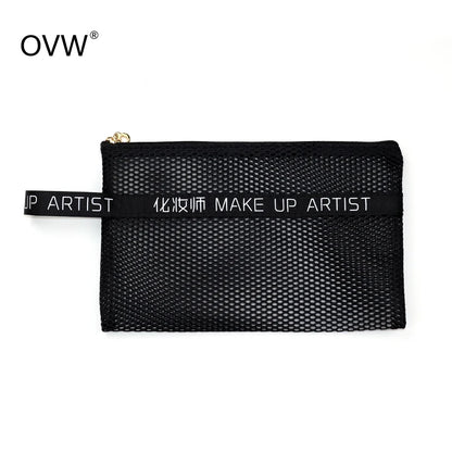 OVW Portable Makeup Brush Bag Holder for Cosmetic Tools Make up Collector Nylon with Zip