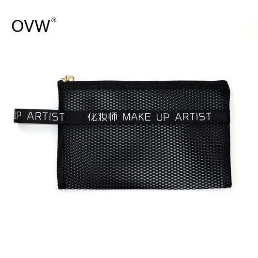 OVW Portable Makeup Brush Bag Holder for Cosmetic Tools Make up Collector Nylon with Zip