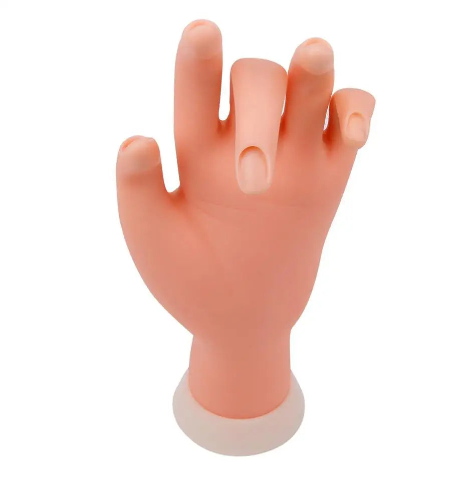 Nail Art Training Fake Hand Display False Tips UV Gel Polish Painting Tools Manicure  Practice Model