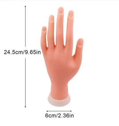 Nail Art Training Fake Hand Display False Tips UV Gel Polish Painting Tools Manicure  Practice Model