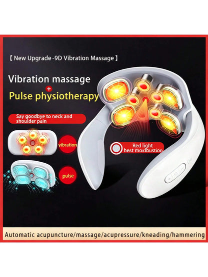 2026 TENS Pulse Back Neck Massage Wireless Smart Sholder Cervical Massager Heating Relief Muscle Punch Beating Health Rechargeab