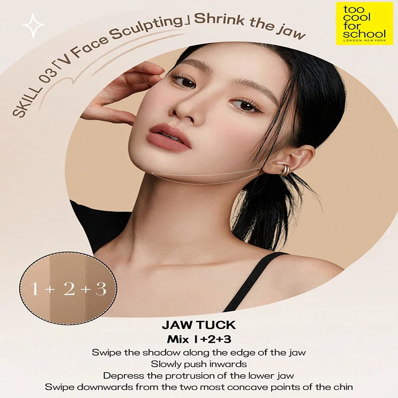 K-Beauty Smooth Matte Contour Palette + Brush
