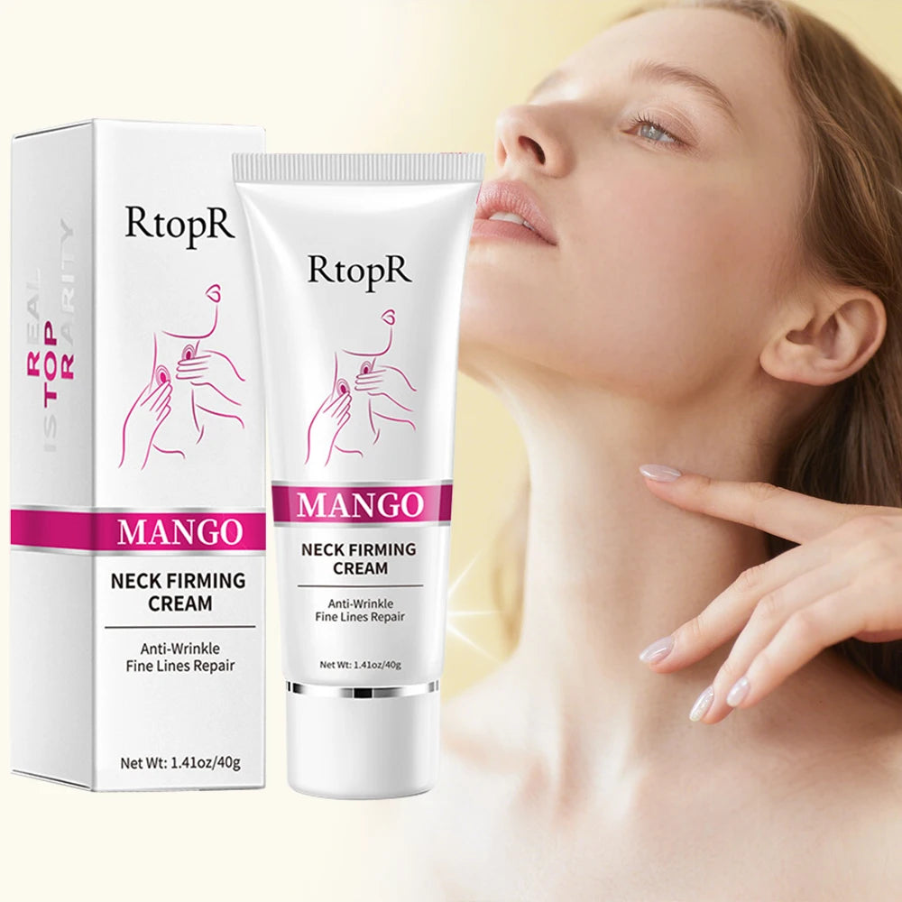 Mango Neck Firming Cream 40g, Skin Smoothing & Texture Improvement Neck Care, Nourishing Treatment for Neck Area