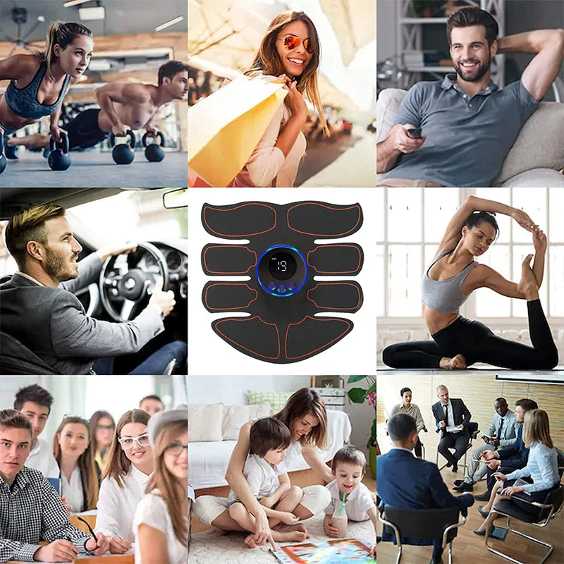 Abdominal Muscle Massager Fitness ABS Arm Training Patches Muscle Exercise Instrument USB Charging Home Men