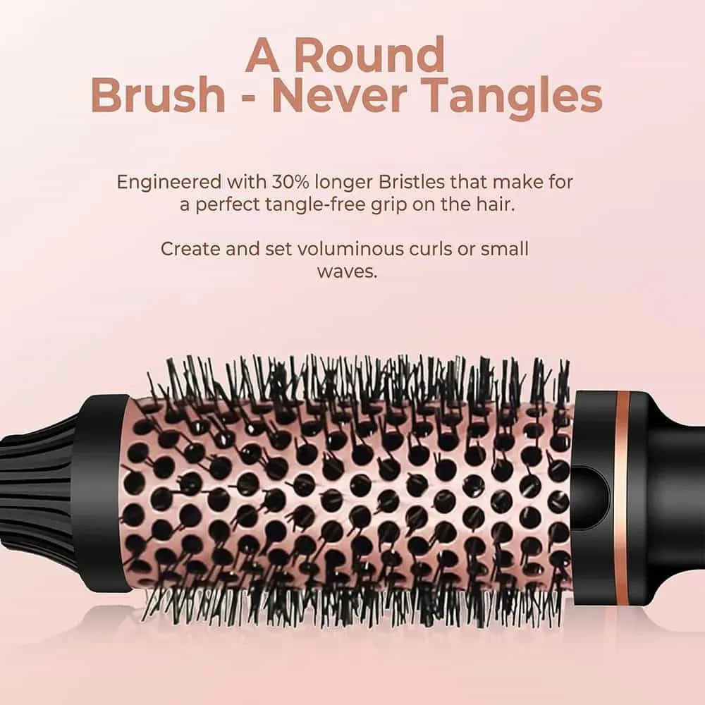 10   Hair Curler Ceramic Curling Iron Anti Scald Double PTC For Women Hot Brush Travel Fast Heating Heated Brush Thermal Brush