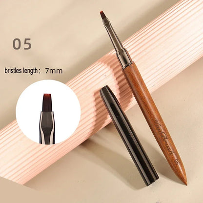 Nail Art Brush Sandalwood Lines Drawing Painting Phototherapy Gradient Sweeping Specific Pen UV Gel Liner Brush Manicure Tools
