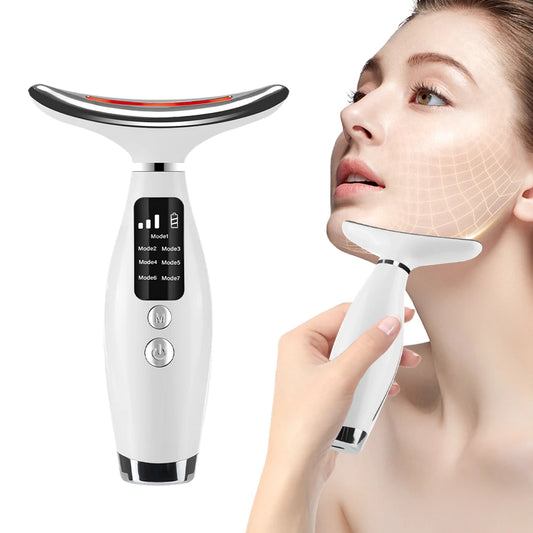 7-Color LED Photon Skin Tightening Neck & Face Massager