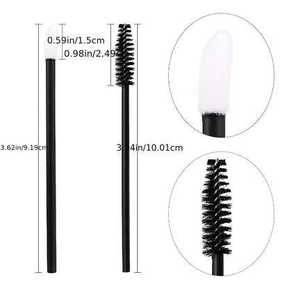 100pcs  make up kit Mascara Wands Lip Brushes Disposable Eyelash Mascara Eyebrow Brushes Applicator Makeup Cosmetic Brush