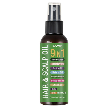 GSWP 9-in-1 Hair Oil,Tames Dryness & Breakage,deep moisturizing and smooth,heat protection, no need to wash.100ml/200ml