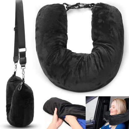 The New Travel U-Pillow Fills with Clothes and Everyday Essentials, Making It Portable, Fast and A Must-have for Flying.