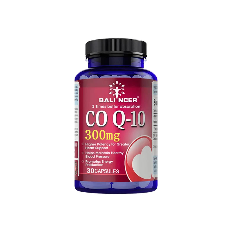 Coenzyme Q10 Capsules, 300 Mg, To Promote Cardiovascular Health and Heart Health, Provide Energy To Support Joint Health