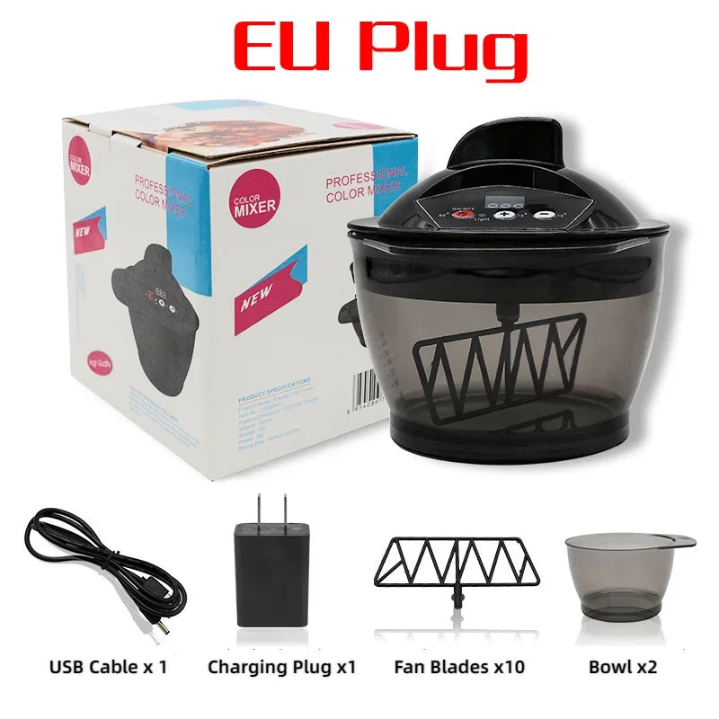 Professional Hair Color Dyeing Electric Hair Coloring Automatic Mixer Hairs Color Cream Mixing Bowl Hairdressing Dyeing Stirrer