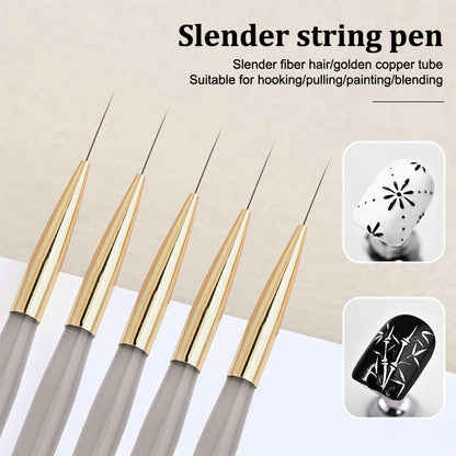 Nail Art Painting Brush Acrylic Lines Pen Watercolor Brushes For UV Gel Flower Butterfly DIY Manicure Design Salon Tool