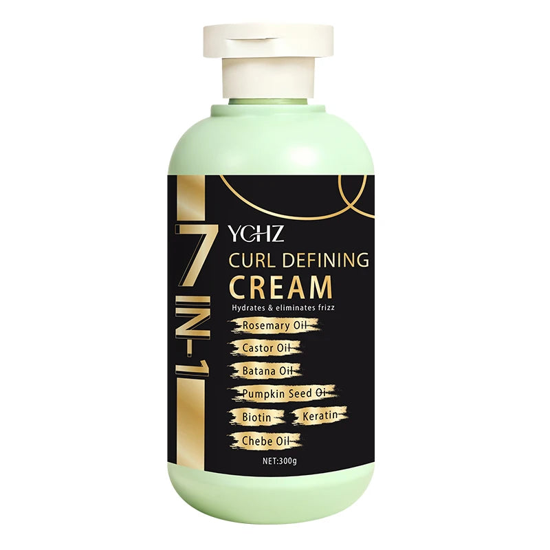 Curly Hair Care Cream, Deeply Moisturizing and Long-Lasting, Suitable for Wavy and Curly Hair, Protects Permed and Curled Hair, Enhances Cream, Suitable for All Hair Types