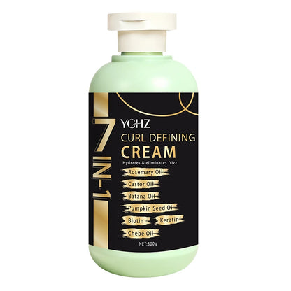 Curly Hair Care Cream, Deeply Moisturizing and Long-Lasting, Suitable for Wavy and Curly Hair, Protects Permed and Curled Hair, Enhances Cream, Suitable for All Hair Types