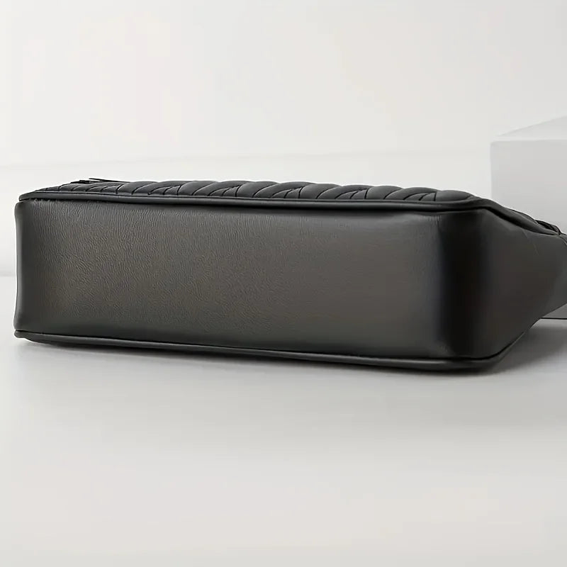 Classic Quilted Crossbody Bag for Women Vintage Synthetic Leather Shoulder Strap, Handbag & Phone Wallet for Everyday Essentials