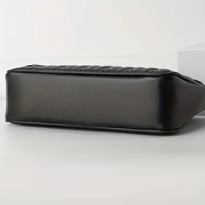 Classic Quilted Crossbody Bag for Women Vintage Synthetic Leather Shoulder Strap, Handbag & Phone Wallet for Everyday Essentials