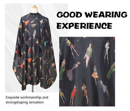 Barbershop Hairdressing Coat Waterproof Adjustable Gown Anti-static Buckle Haircut Cloth Barber Cape Tool