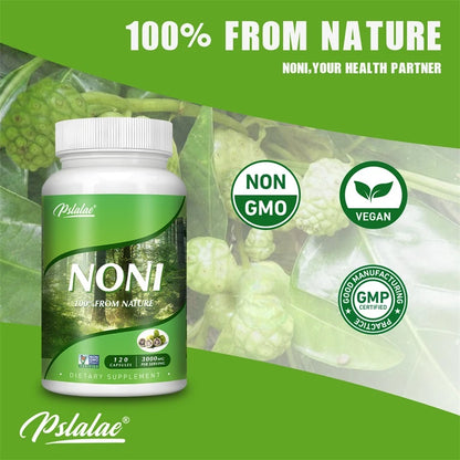 Noni Fruit Capsules - Supports Intestinal Health, Digestion, Skin Health, Immunity, Antioxidant
