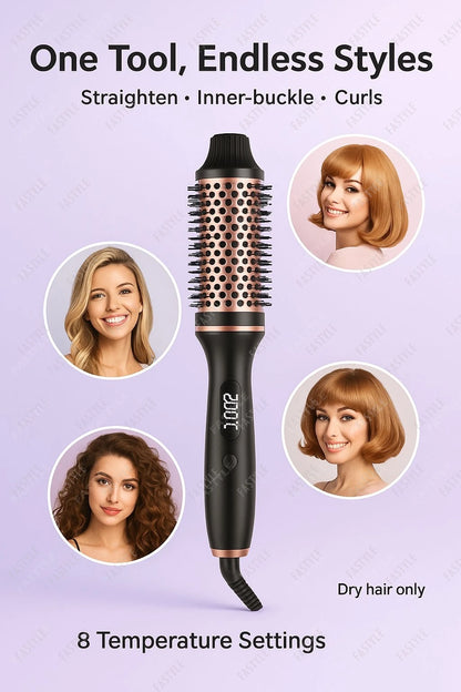 10   Hair Curler Ceramic Curling Iron Anti Scald Double PTC For Women Hot Brush Travel Fast Heating Heated Brush Thermal Brush