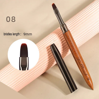 Nail Art Brush Sandalwood Lines Drawing Painting Phototherapy Gradient Sweeping Specific Pen UV Gel Liner Brush Manicure Tools