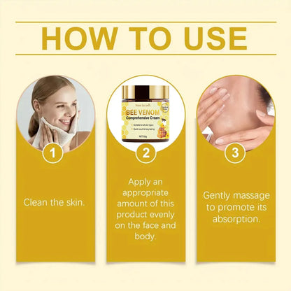 Bee Venom Comprehensive Cream. Lifting Firming Tightening Moisturizing. Quick Result Long Lasting. All Skin Types. 50g.