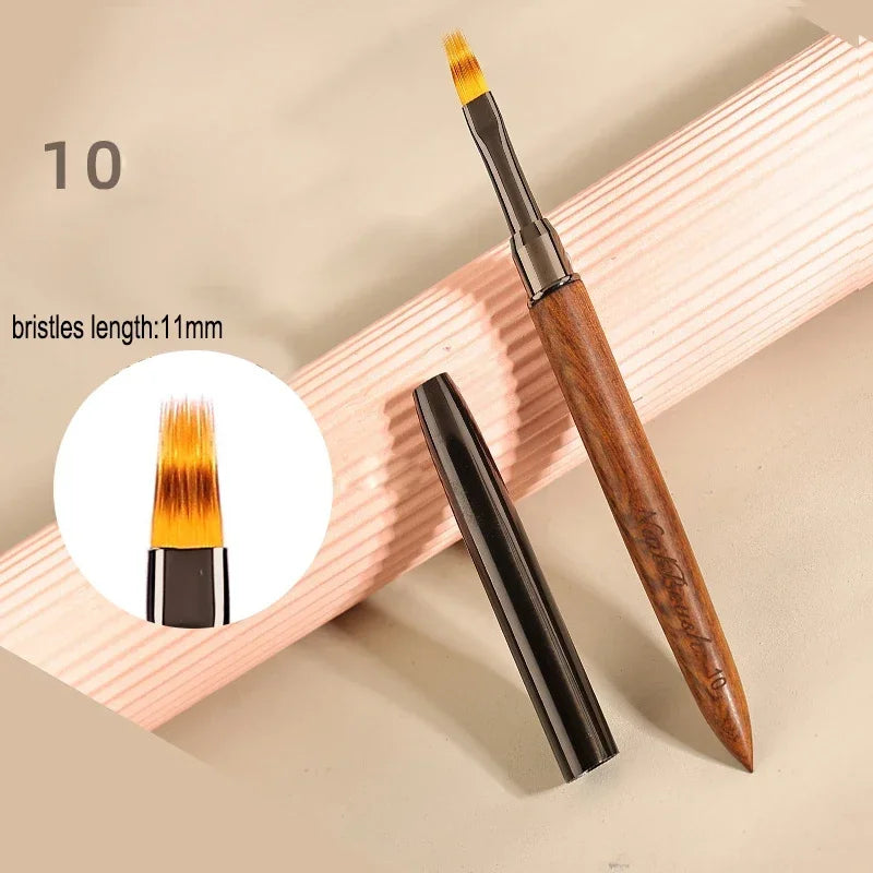 Nail Art Brush Sandalwood Lines Drawing Painting Phototherapy Gradient Sweeping Specific Pen UV Gel Liner Brush Manicure Tools