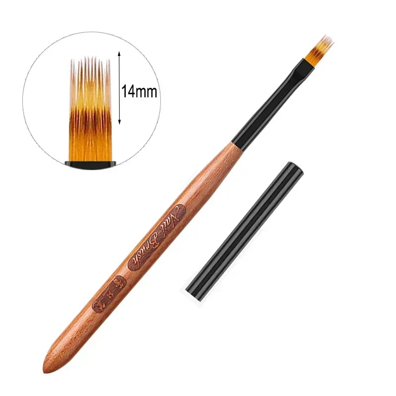 Nail Art Brush Sandalwood Lines Drawing Painting Phototherapy Gradient Sweeping Specific Pen UV Gel Liner Brush Manicure Tools