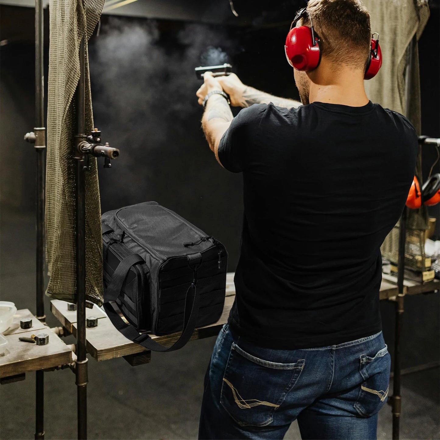 Tactical MOLLE Storage Bag - Durable Oxford Organizer for Training, Range Gear & Everyday Essentials - Adjustable Shoulder Strap