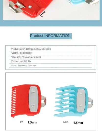 2pcs/lot Hair Clipper Guide Comb Cutting Limit Combs Standard Guards Attach Parts Electric Clippers Accessories 1.5mm + 4.5mm