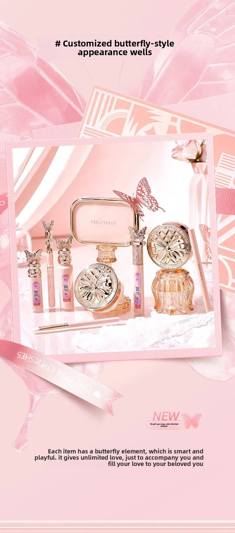 Make Up Sets Cosmetics Full Set Makeup Kit Lipstick Eyeshadow Eyebrow Pen Air Cushion BB Cream Mascara 9 Pcs Makeup Gift Box