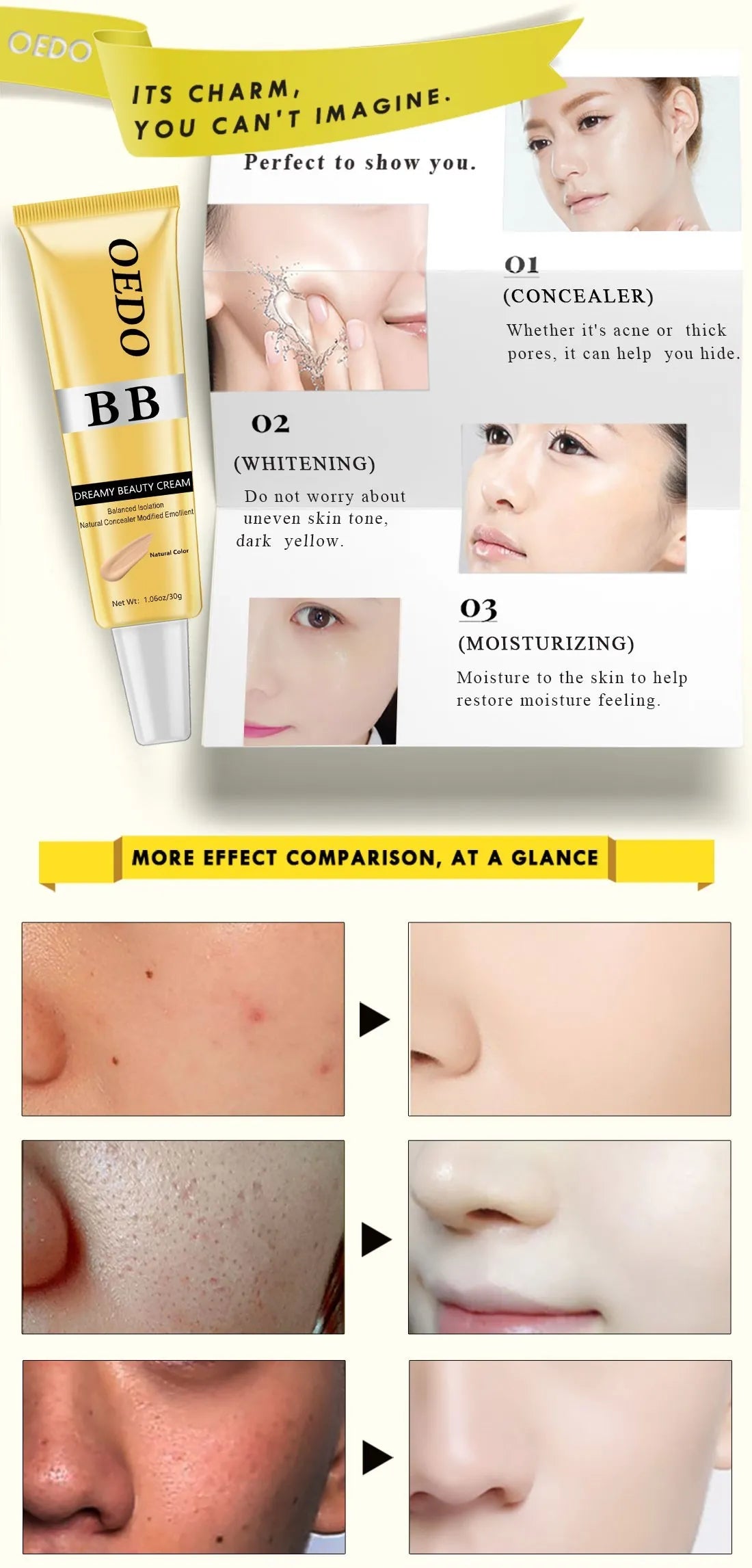 Dreamy Beauty Makeup BB Cream – Concealer + Sun Block